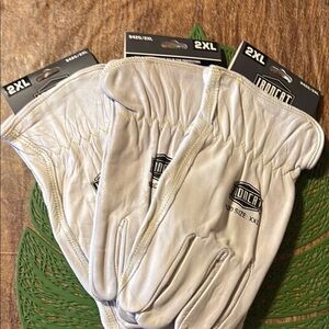 White Leather Gloves